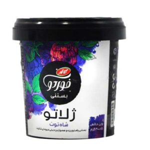 بستنی لیوانی پروتیینی شاه توت کاله