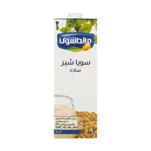 شیر سویا ساده 1 لیتری مانداسوی