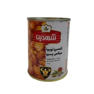 کنسرو لوبیا میکس 370 گرمی شهدین
